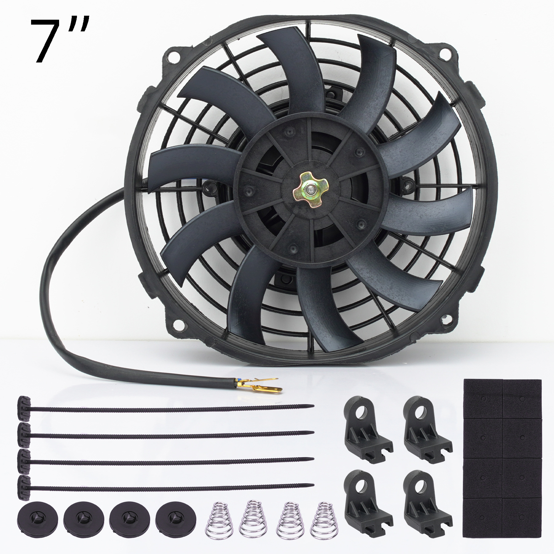 Radiator fan universal 12V 80W120W automobile oil-cooled and air-cooled electric push-pull kit cooling system