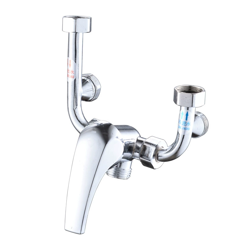 Water heater mixing valve copper body U-shaped hot and cold water electric heater accessory wall-mounted switch shower nozzle concealed mixing valve