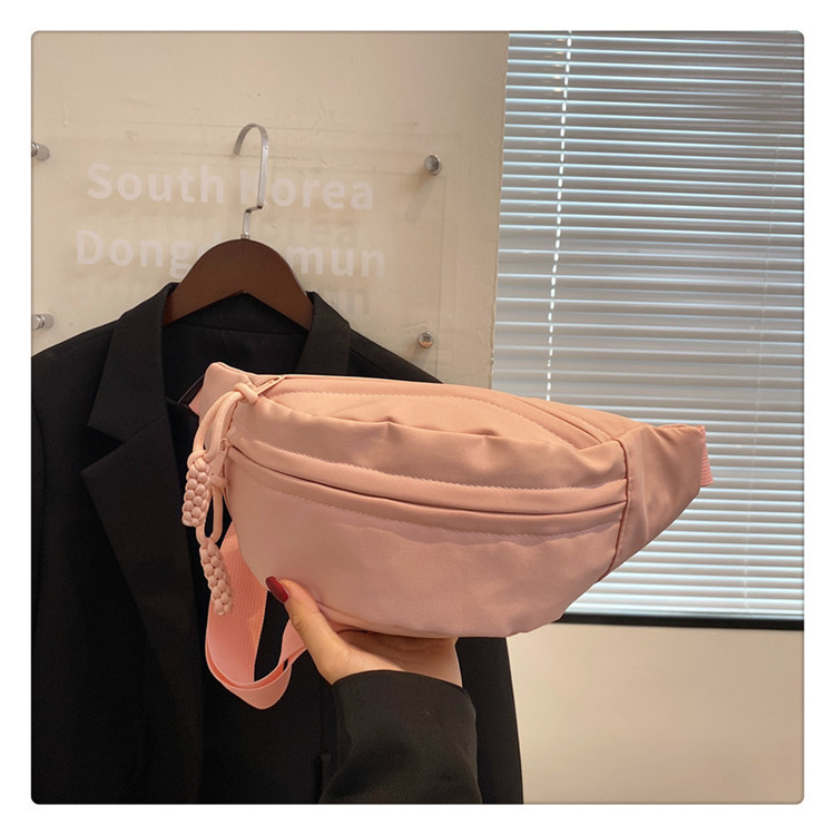 Dumpling Shape Shape Women's Nylon Solid Color Vintage Style Classic Style Square Zipper Fanny Pack