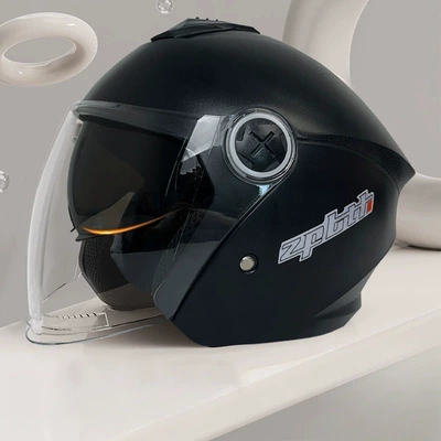car helmet women's winter warm: Motorcycle Safety Supplies - 288-yao-ye-black-sunscreen-double-mirror-one-size-fits-all
