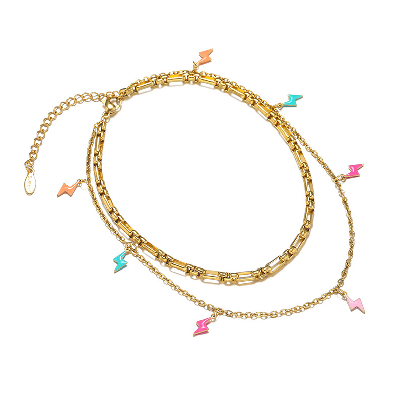 8g Weight Pendant Jewelry Making Type 5*10mm Jewelry Making Size DIY Jewelry Accessories Classification 20 PCS/Package Quantity 304 Stainless Steel Material Lightning Pattern Enamel Design Casual, Simple Style Style 20 PCS/Package 5*10mm 304 Stainless Steel Lightning Pendant 2