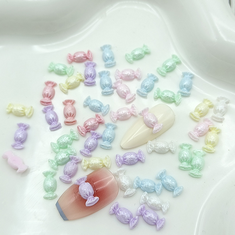 캔디 네일 액세서리 인어 지 파인 플래시 미니 수지 마카롱 컬러 캔디 다이폰 케이스 헤어핀 액세서리