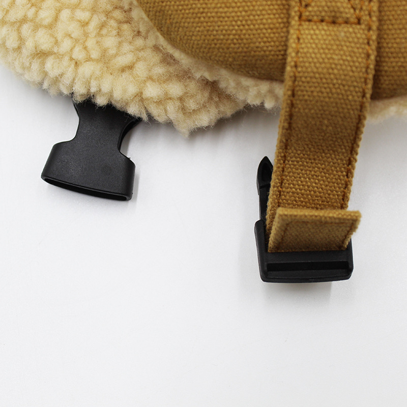 Trapper Hats Canvas Lei Feng hat men's and women's winter cold resistant thick velvet cotton hat riding windproof ear protection pilot motorcycle cap_voghion.com