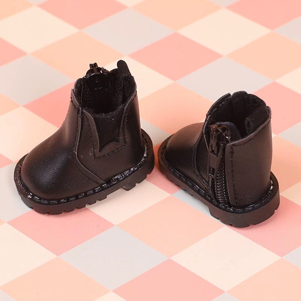 Cotton black doll with zipper