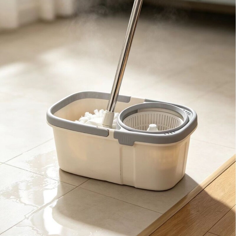 Rotary mop set, hands-free washing, household self-drying mop, universal mop, hand-press self-flushing mop, suitable for both wet and dry use