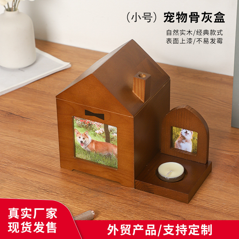 Wooden Pet Curn Animal Cremation Pet Coffin Cao County Coffin Memorial Tank Cat Dog Coffin Memorial Box