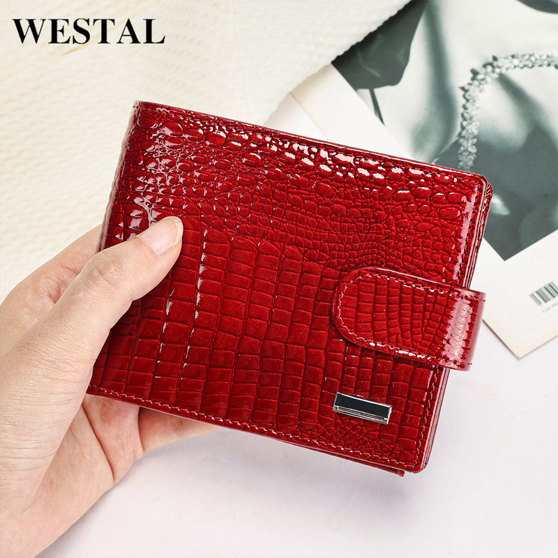 Genuine Genuine Leather Wallet for Women Patent Leather Design New High-End Women's Short Wallet First Layer Cowhide Handmade Wallet Genuine Genuine Leather Wallet for Women Patent Leather Design New High-End Women's Short Wallet First Layer Cowhide Handmade Wallet