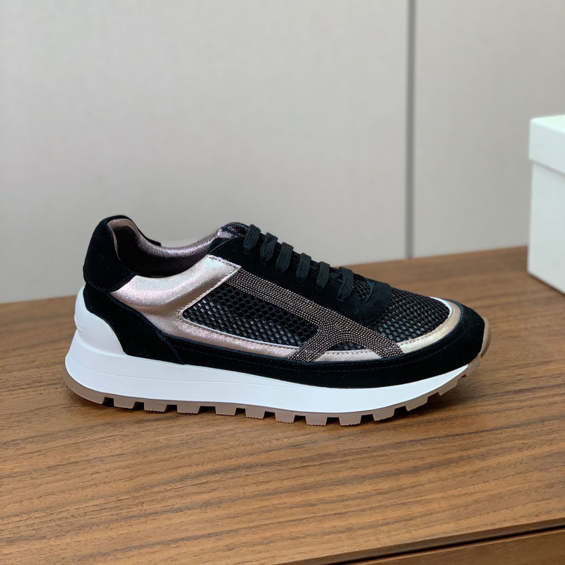 Foreign Trade Classic High Silk Light Reflushed Cowhide Heavy Industry Bead Chain Decorative Thick Sole sneaker Height Increasing Torre Shoes Mesh Shoes