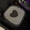 Black love-square mat