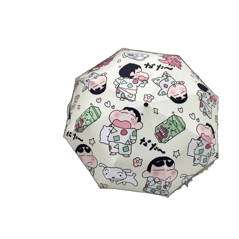 クレヨンしんちゃん全自動傘かわいい折り畳み晴雨両用日焼け止め学生紫|undefined