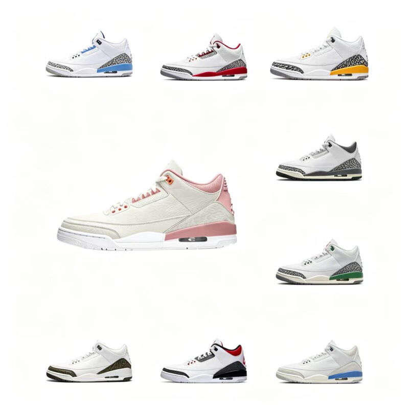 Cross-border Putian shoes, AJ3 Fujiwara Hiroshi racing blue air-cushioned couple's model, cool gray, North Carolina blue, Jordan 3 sports basketball shoes Cross-border Putian shoes, AJ3 Fujiwara Hiroshi racing blue air-cushioned couple's model, cool gray, North Carolina blue, Jordan 3 sports basketball shoes