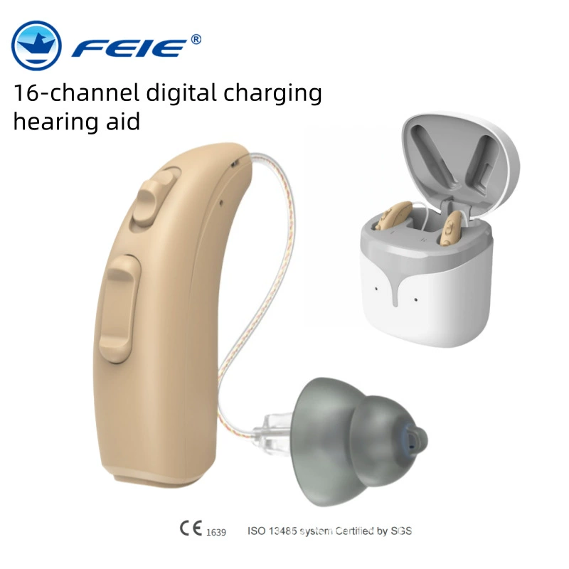 飞鹅 Cross-border OTC hearing aid charging digital 16 channel elderly deaf ear back hearing aid Hearing aid