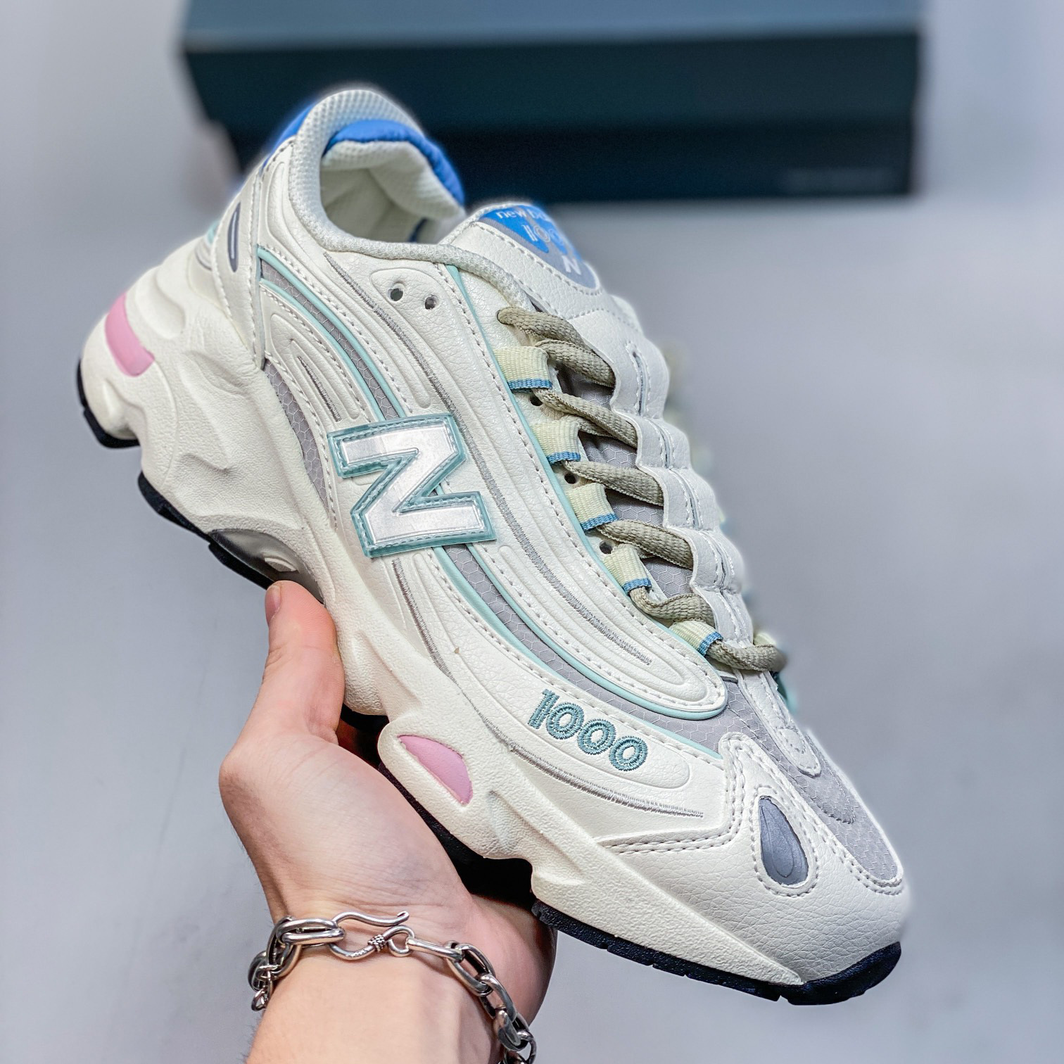 Zapatos de correr retro de alta calidad NB1000 marca conjunta de cuero de malla de suela gruesa zapatos deportivos para hombres y mujeres zapatos de viaje casuales