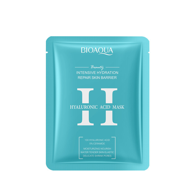 Máscara facial en inglés completo BIOAOUA hidratación y rejuvenecimiento de la piel serie de ácido hialurónico máscara hidratante comercio exterior transfronterizo al por mayor