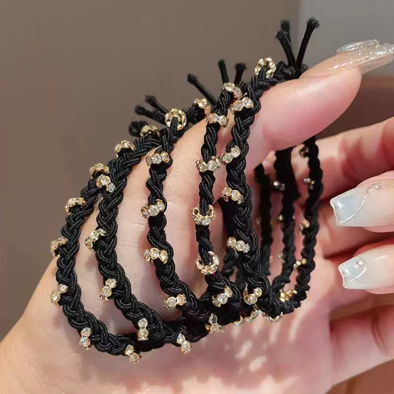 Elastic sports rostometer for gym, ponytail, durable hair rope, harmless hair accessory, no hair damage