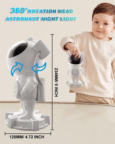 Astronaut Star Projector Light, Space Person Atmosphere Lamp, Stage Lighting, Seated Hugging Stars, Aurora Borealis Bluetooth Speaker