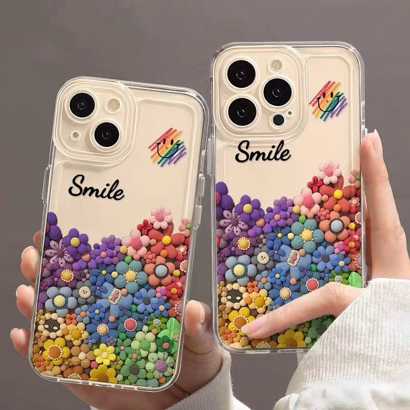 Girasol de color para iphone16promax funda para teléfono móvil 11 Apple transparente 15 anti-caída 14pro1 3/12