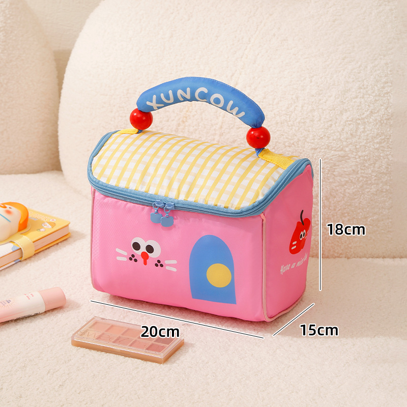 Yellow grid powder body thermal bag