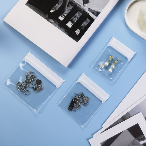 Small and Fresh EVA Accessory Bag Bracelet Necklace Earring Jewelry Packaging Bag Anti-Oxidation Self-Sealing Bag Jewelry Storage Bag