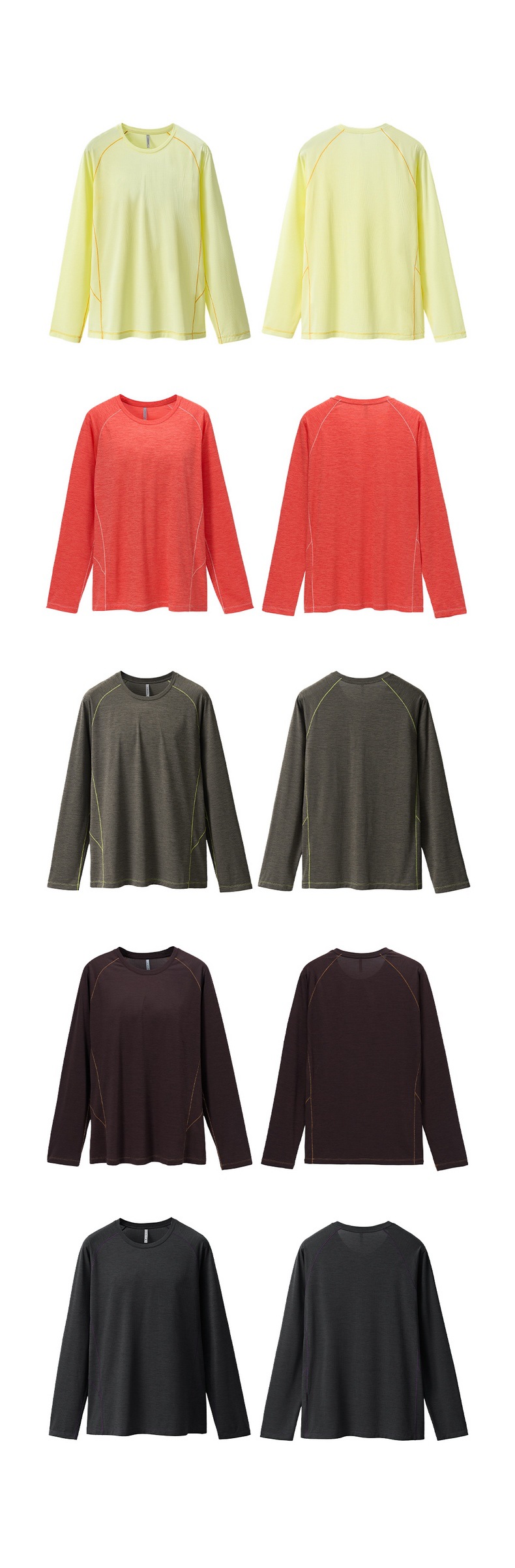 Inflation Color-Block 100g Long-Sleeve Tee