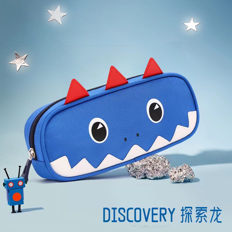 Blue dinosaur, pencil case