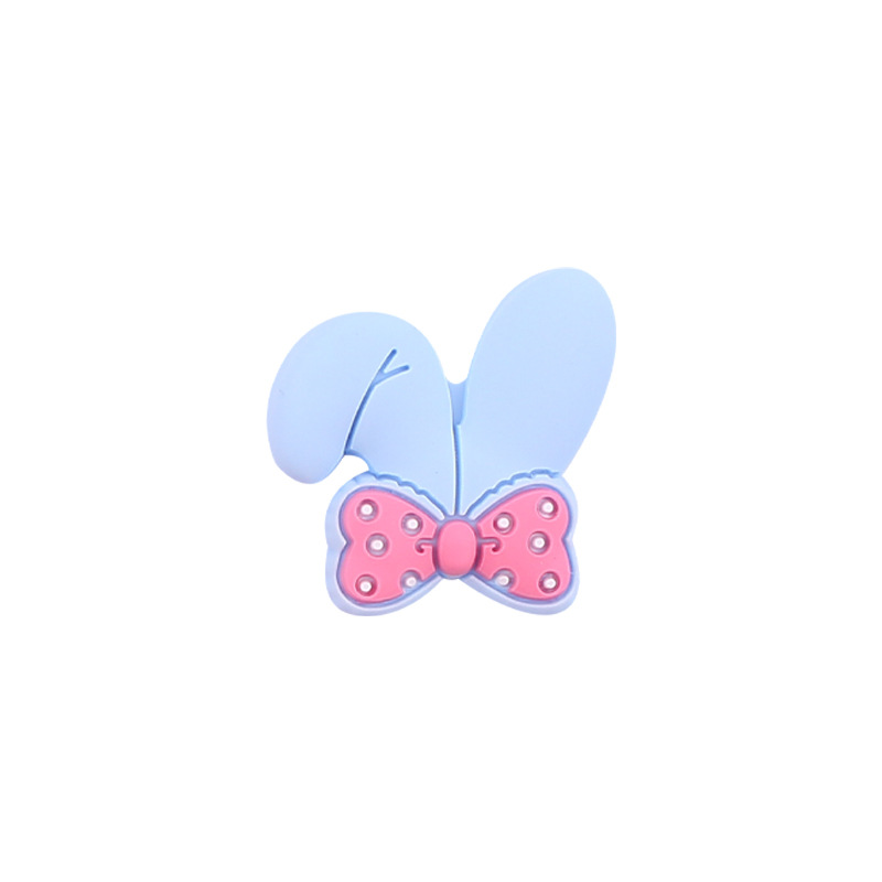 Bebé suministros de dibujos animados de silicona animal conejo mordedor arco DIY Cadena de chupete molar anti-gota cadena pequeños accesorios