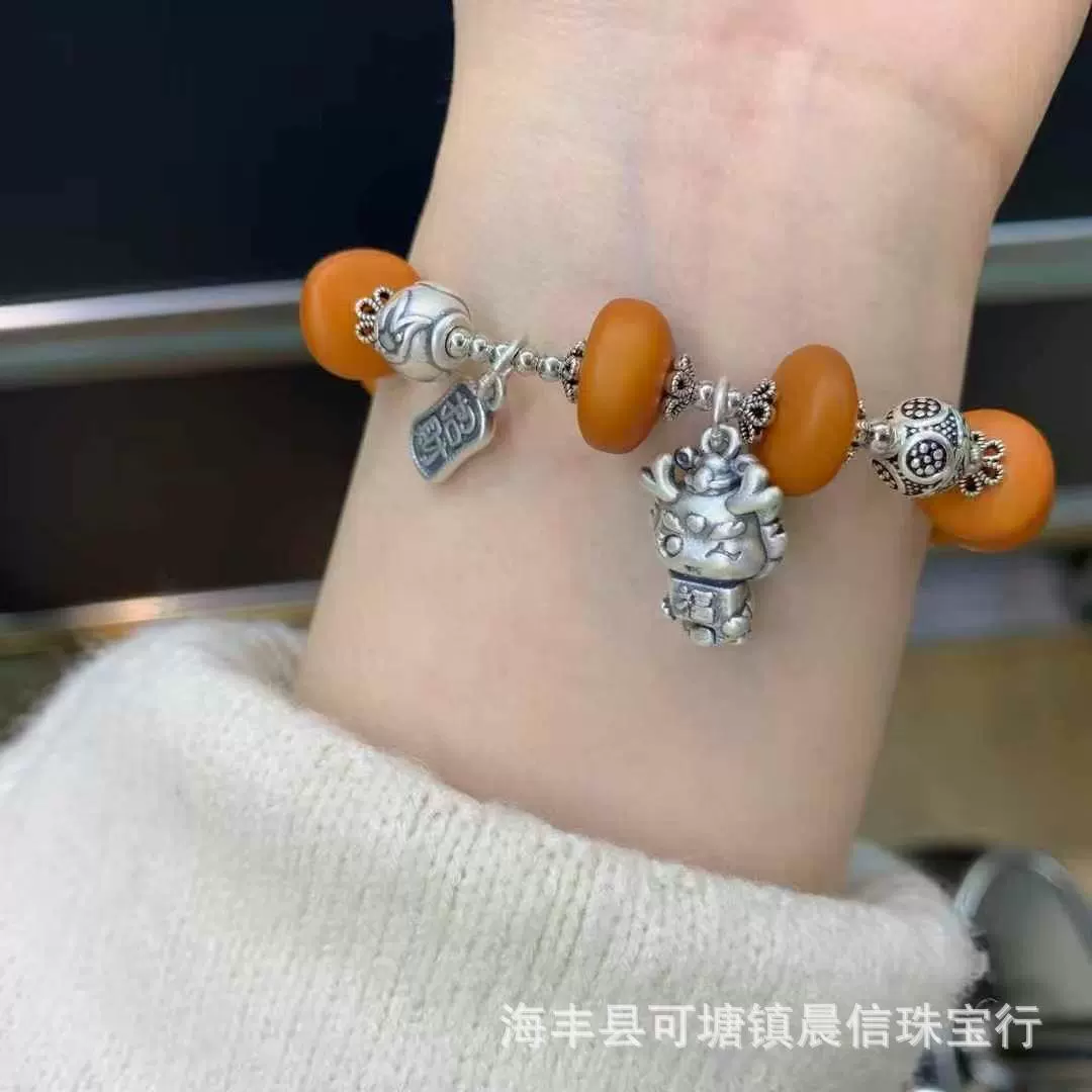 Ретро браслет wax agate, качественные аксессуары