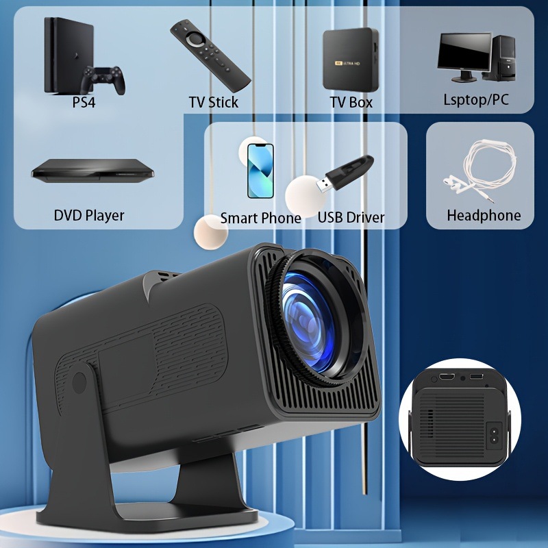 Explosiva transfronteriza comercio exterior HY320MINI proyector Android hogar portátil inalámbrico HD proyector