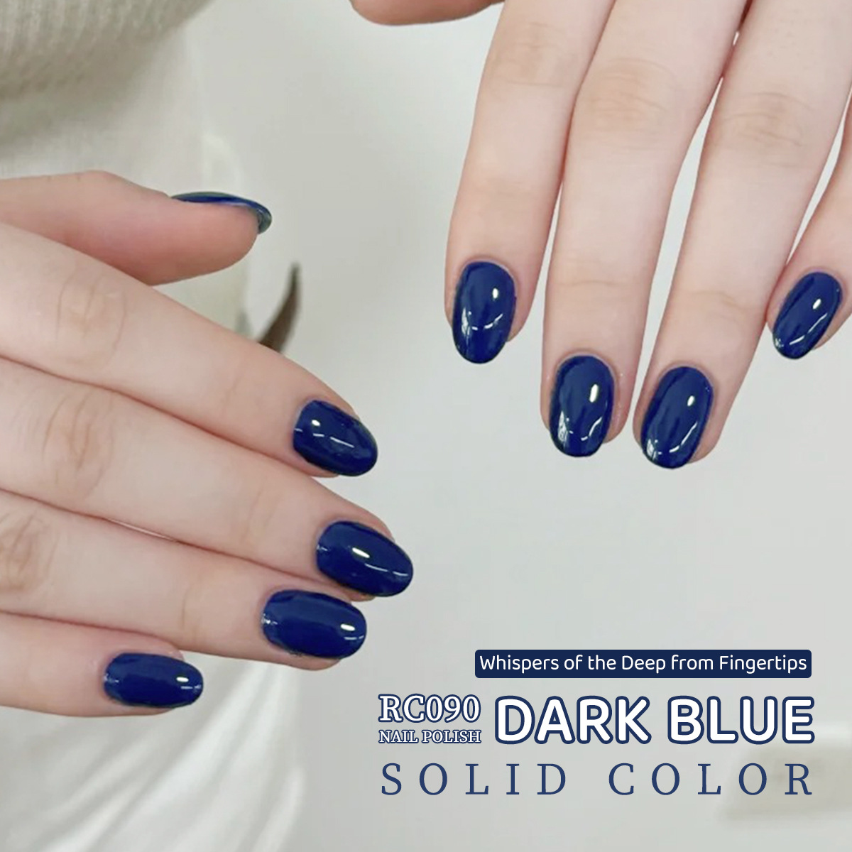 Pegamento de manica de color sólido 2025 nuevo popular en línea blanco azul oscuro tienda de uñas especial