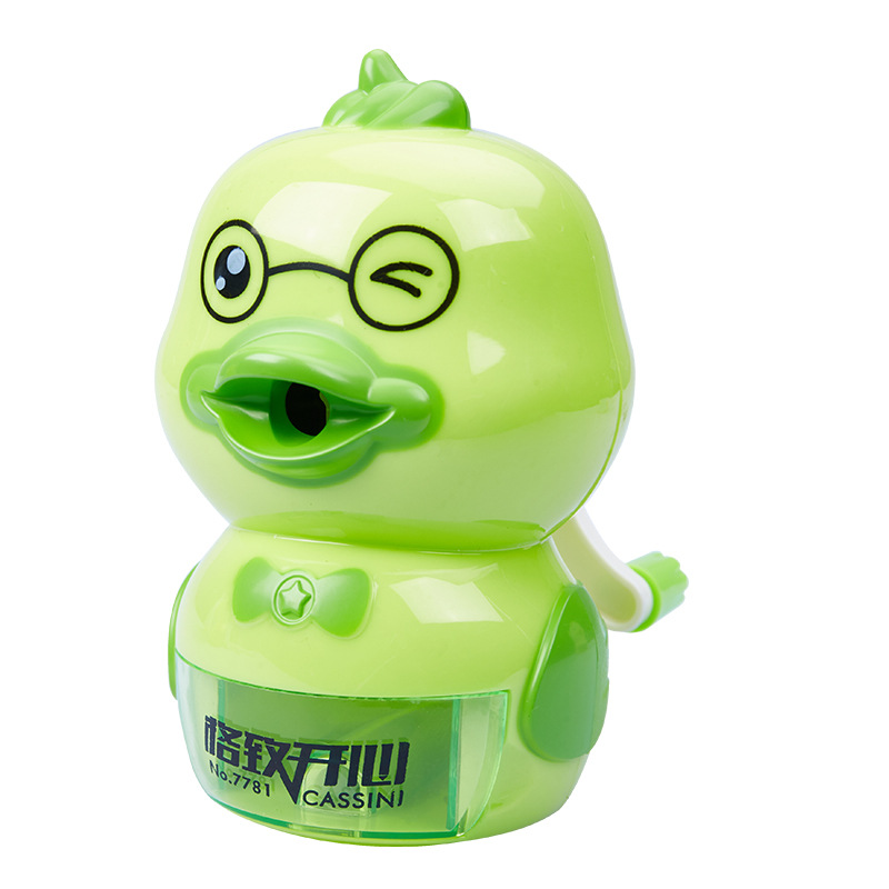 Gezhihappy 7781 qué tipo de sacapuntas de lápiz de pato creativo excelente sacapuntas pluma automática de alimentación puede cortar Sacapuntas de lápiz de plomo de color