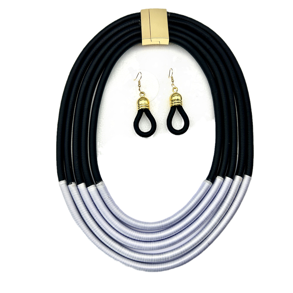 238g Weight Jewelry Set Classification Earrings + Necklace Quantity Holiday, Daily Occasion Mixed materials Material Color Block Pattern Women's Gender Epoxy Design Casual, Ethnic Style Style Casual Ethnic Style Color Block Mixed Materials Epoxy Women's Jewelry Set 17