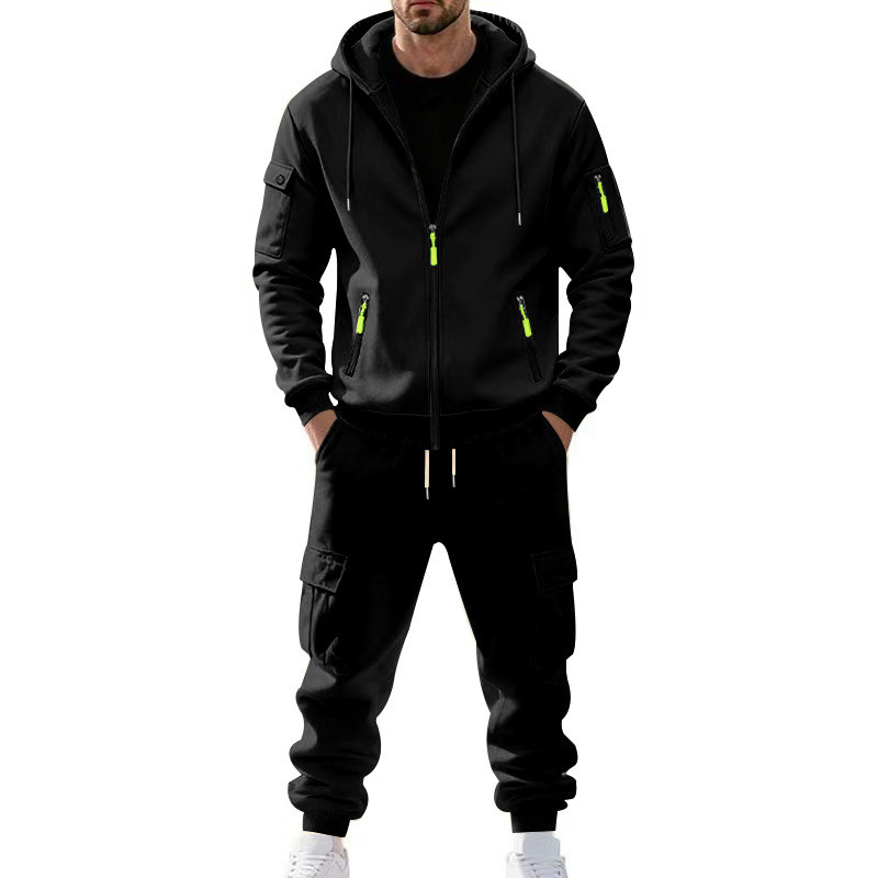 Men's Clothing Men's Heavyweight Fleece Lined Casual Sportswear Workwear Trendy Loose Suit Winter For Formal & Casual_viptrois.com