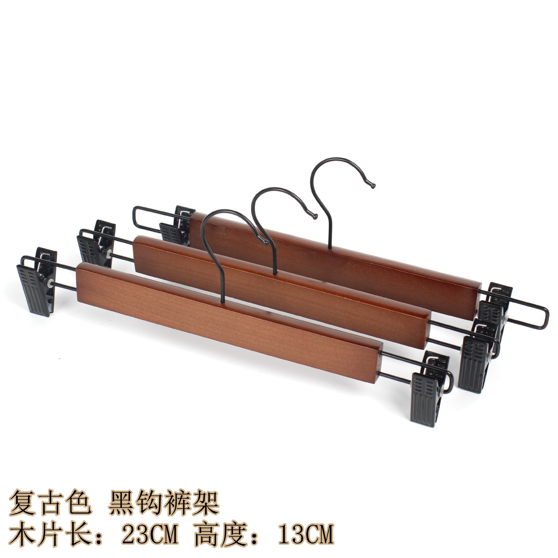 Percha de madera maciza soporte de ropa antideslizante sin costuras almacenamiento perchero de madera tienda de ropa para el hogar colgante de ropa de hotel al por mayor clip para pantalones