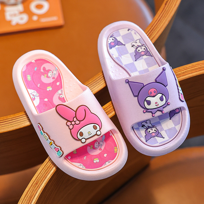 Authentic Sanrio New Kidsren's Slippers Summer Cute Princess Baby Indoor Home Boys and Girls Slippers Non-Slip