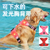 LED pet chest strap waterproof magneto -sucking chest strap USB charging lamp bead light pet supplies wholesale