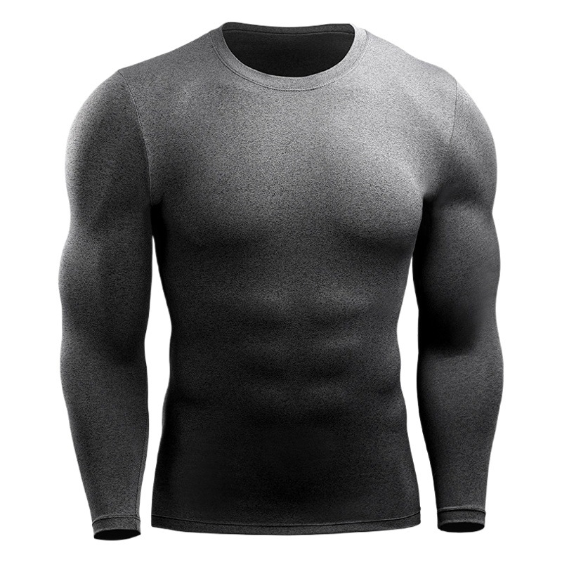 Camisetas deportivas de manga larga para hombre, de secado rápido, ajustadas, para ciclismo, correr, fitness, fútbol, entrenamiento, baloncesto, ropa de capa base para otoño e invierno