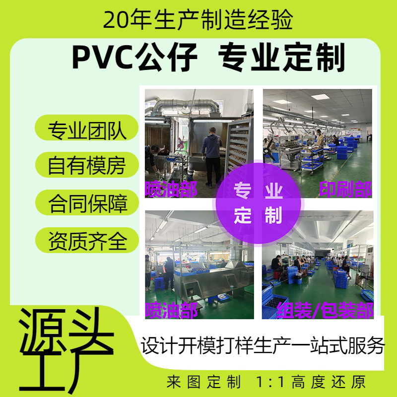 盲盒手办定制潮玩摆件定做注塑搪胶滴胶公仔工厂PVC塑胶卡通玩偶