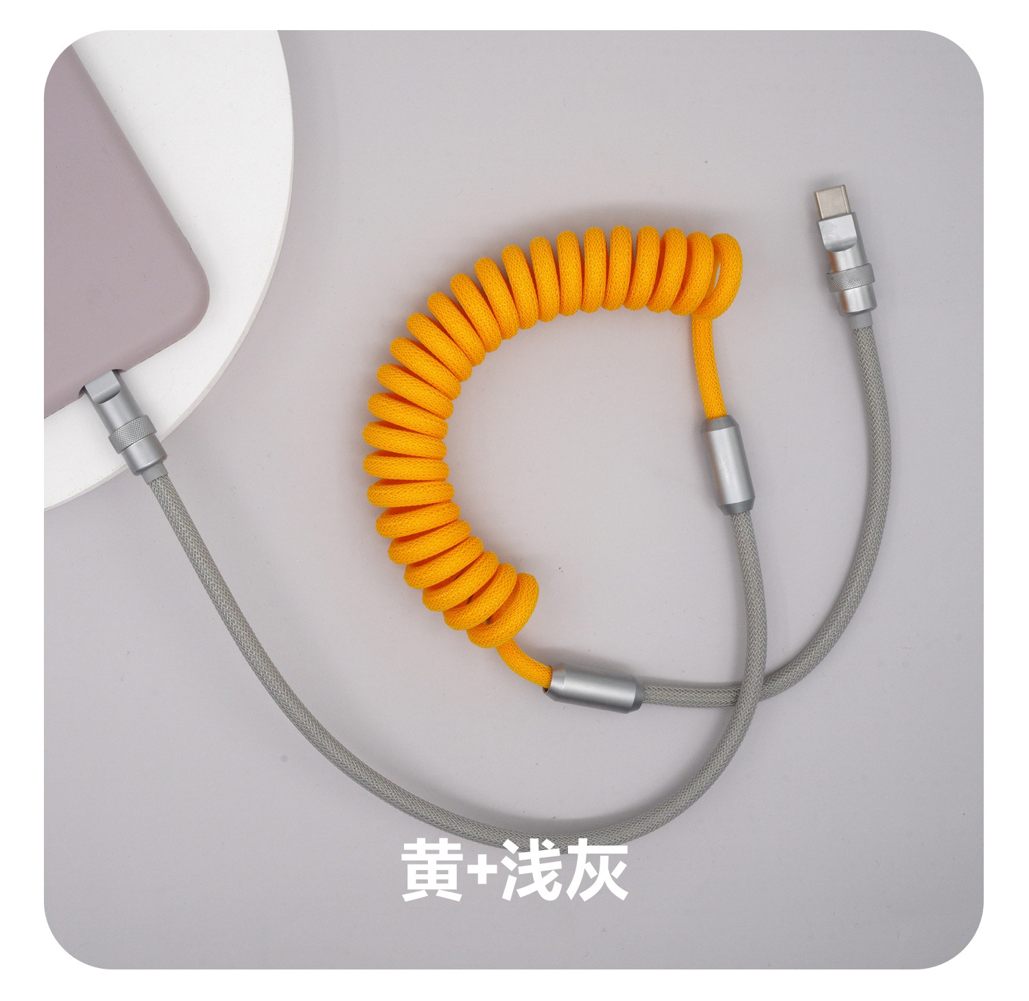 Cable de carga del cliente de la máquina de carga súper rápida de metal 120w para huawei tipo-c apple pd spring cable de datos telescópico