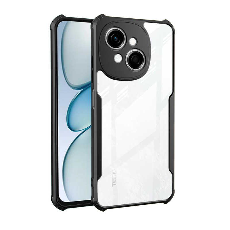 Tecno Spark 30 30C 携帯電話ケースに適したアクリル高透明四隅落下防止保護カバー|undefined
