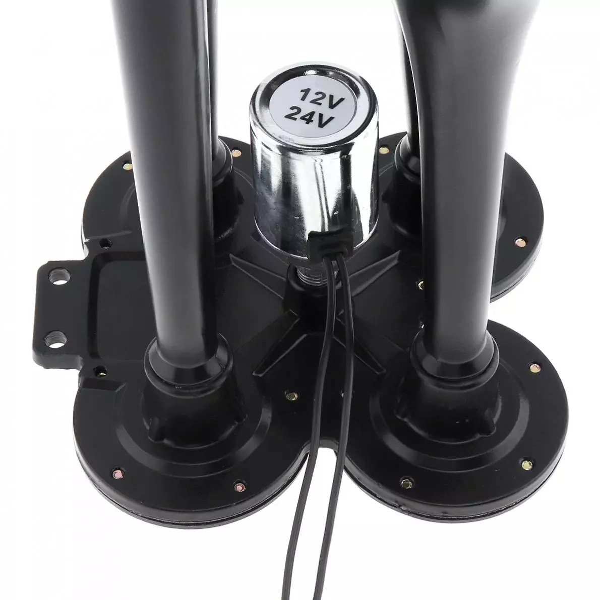 Fabricantes suministro 12V/24V alta calidad negro cuatro tubos control eléctrico aire cuerno coche alto volumen super fuerte aire silbido image 6