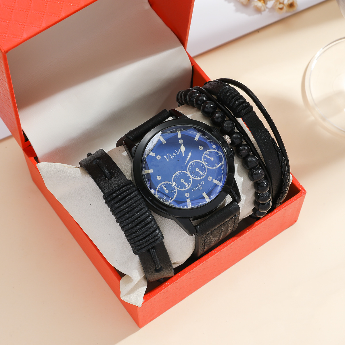 Reloj de pulsera de cuero para hombre, nuevo, moderno, de fábrica, estilo empresarial, sencillo y a la moda, venta al por mayor en stock.