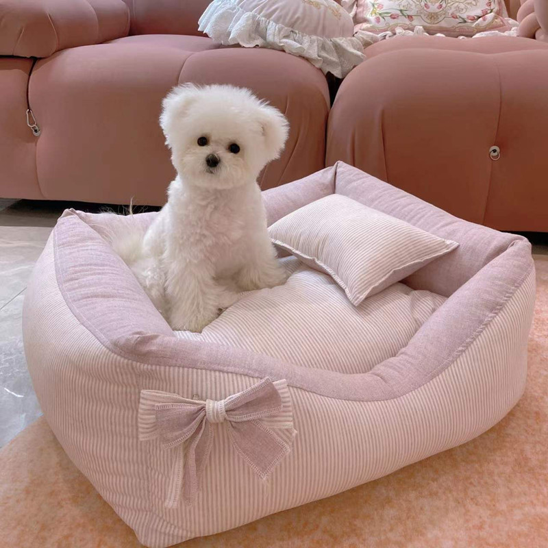 宝麗珍の新型綿麻犬の巣はペットのマルジス西施の四季の猫の巣insを分解して洗うことができます。|undefined