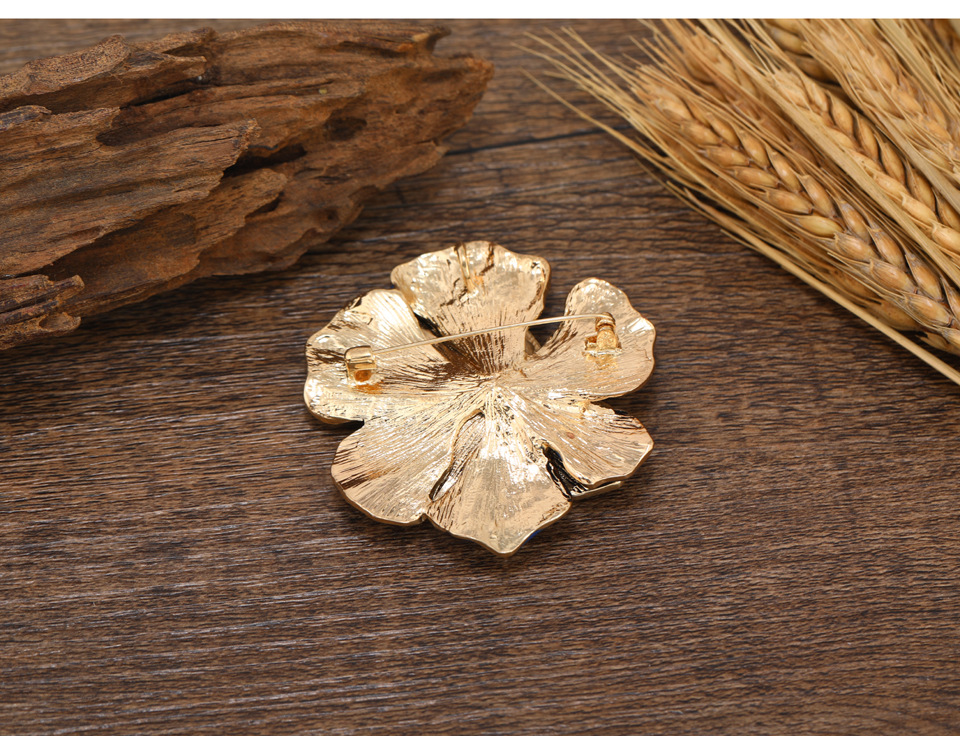 Elegant Flower Alloy Enamel Artificial Gemstones Unisex Brooches display picture 5