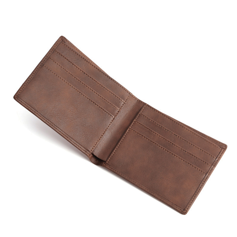 Vp Men's Pu Leather Wallet 80% off Foreign Trade Engraved Laser Lettering Wallet Black Friday Christmas Gift