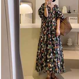 2026夏季韩版chic温柔风新连衣裙女夏气质法式复古森系温柔风裙子