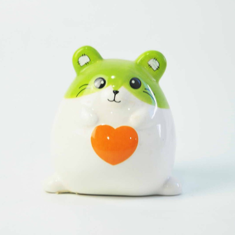Cerámica de color súper linda y linda, mini adornos de animales pequeños, monedas, hucha, hucha, regalos para bebés y niños