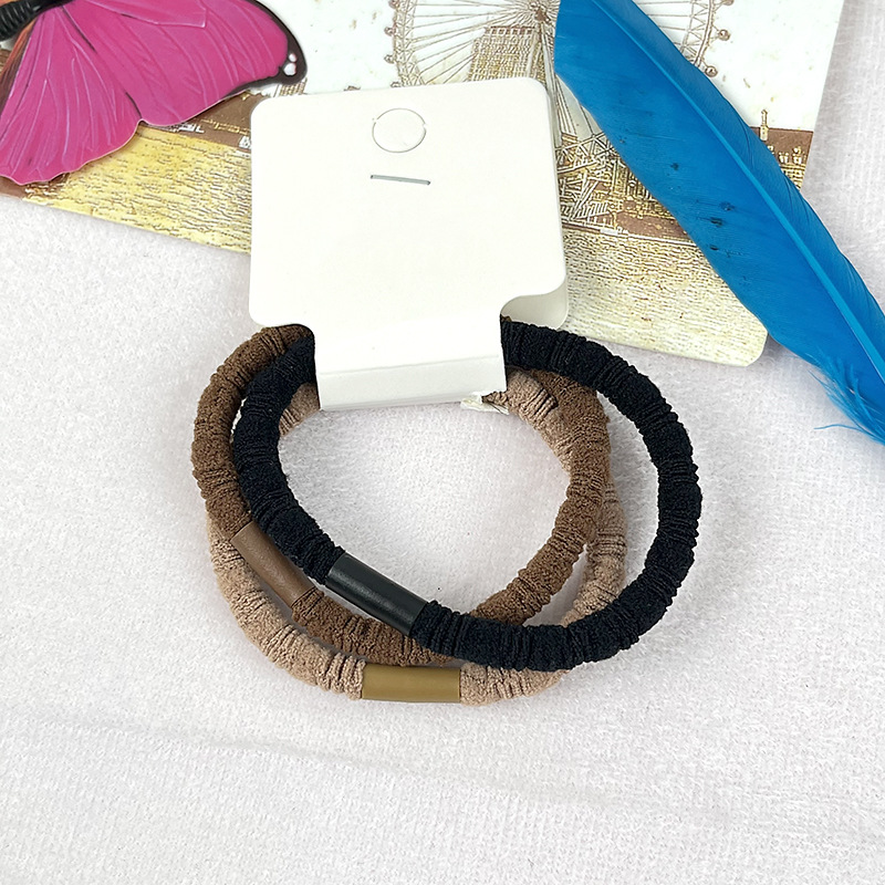 Estilo coreano de alta elástica duradera banda de pelo de las niñas corbata de pelo accesorios para el cabello no lastiman banda de pelo grueso adulto cola de caballo fijo banda de goma