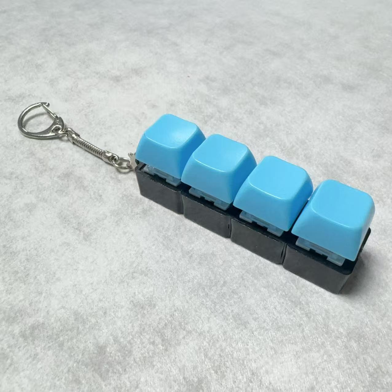 Four-button black housing - blue 23 keycap (snake bone texture)