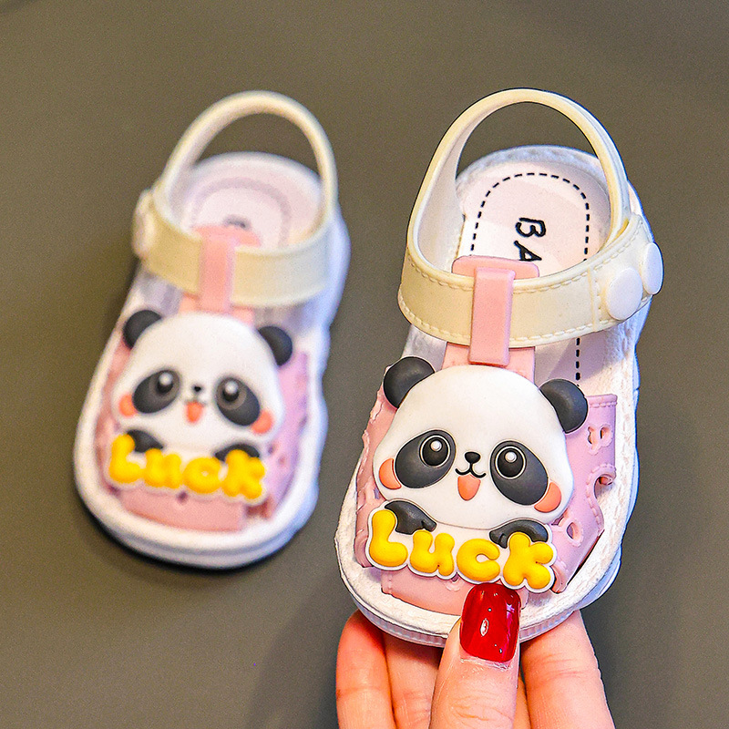 Sandalias para bebés de verano zapatos para niños sandalias para niñas princesas zapatos para bebés con suela suave sandalias para niños pandas