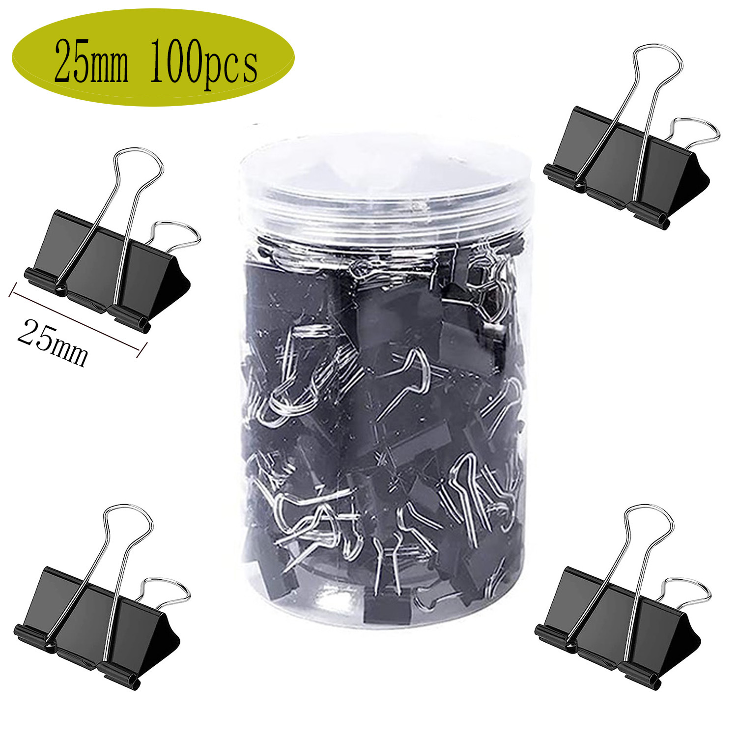 Juego de combinación de venta caliente transfronteriza Papelería Clip de cola larga de color Clip de cola de milano negro Clip de boleto de encuadernación de metal Clip de papel de prueba